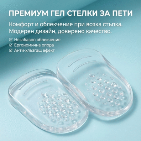 Прозрачни Gel подложки със затворена пета - 3 Чифта – снимка 2