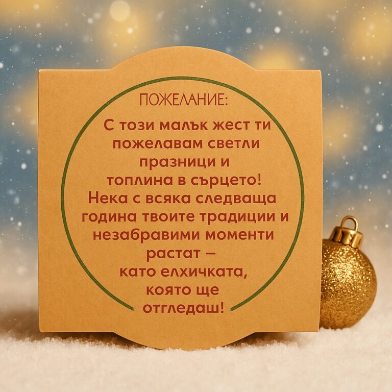 Начална страница 29 Капак на кутията с коледно пожелание